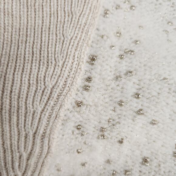 Soft Surroundings Women's Kuka 1/4 Zip Cream Gold Sweater Size 1X - Picture 7 of 8